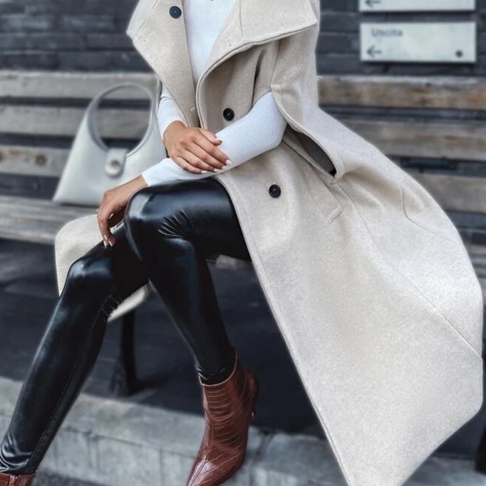 Cloak sleeve double breasted oversized coat! NWOT